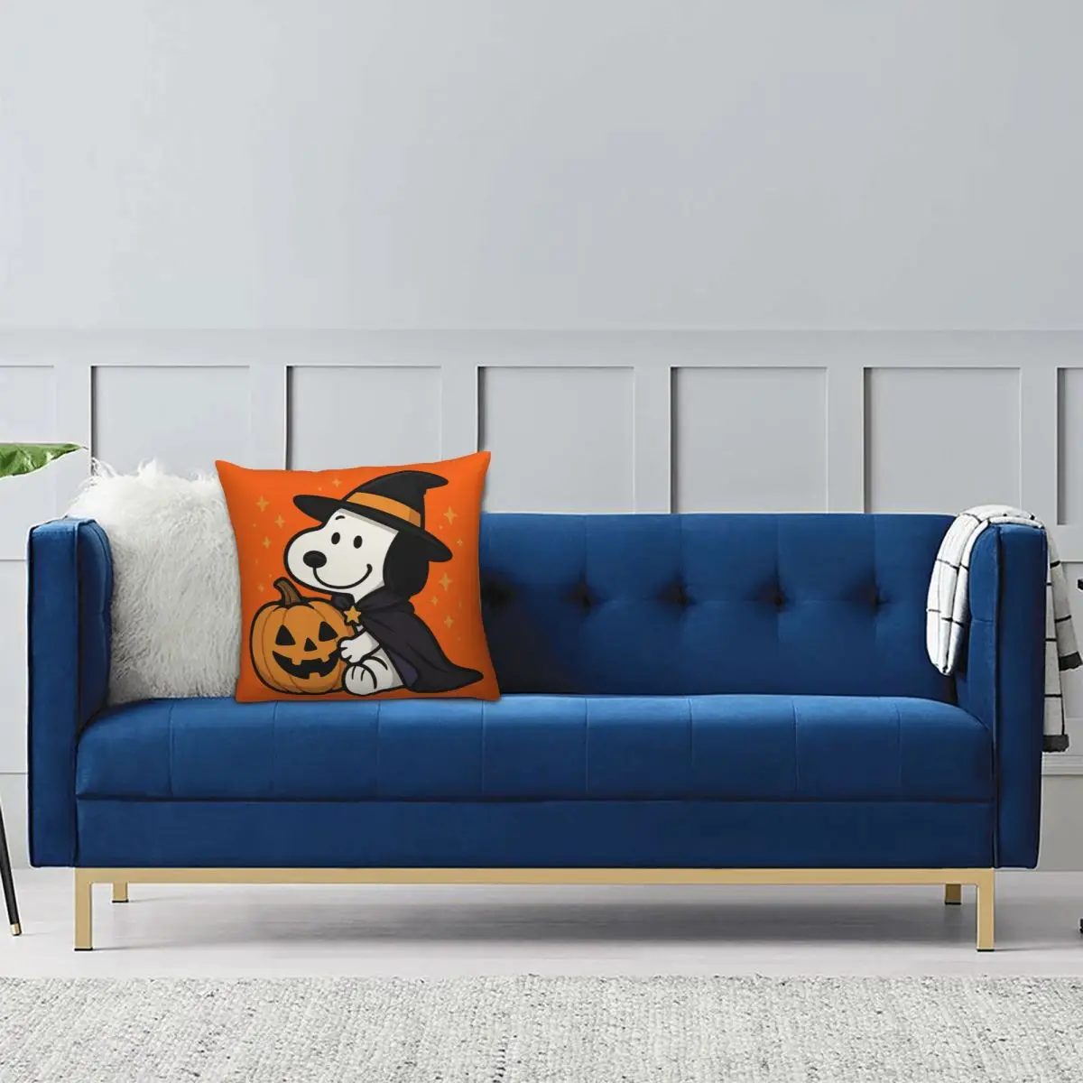 Cartoon Snoopy Halloween Pillowcase Printed Polyester Cushion Cover Decorations Throw Pillow Case Cover Home 40*40cm