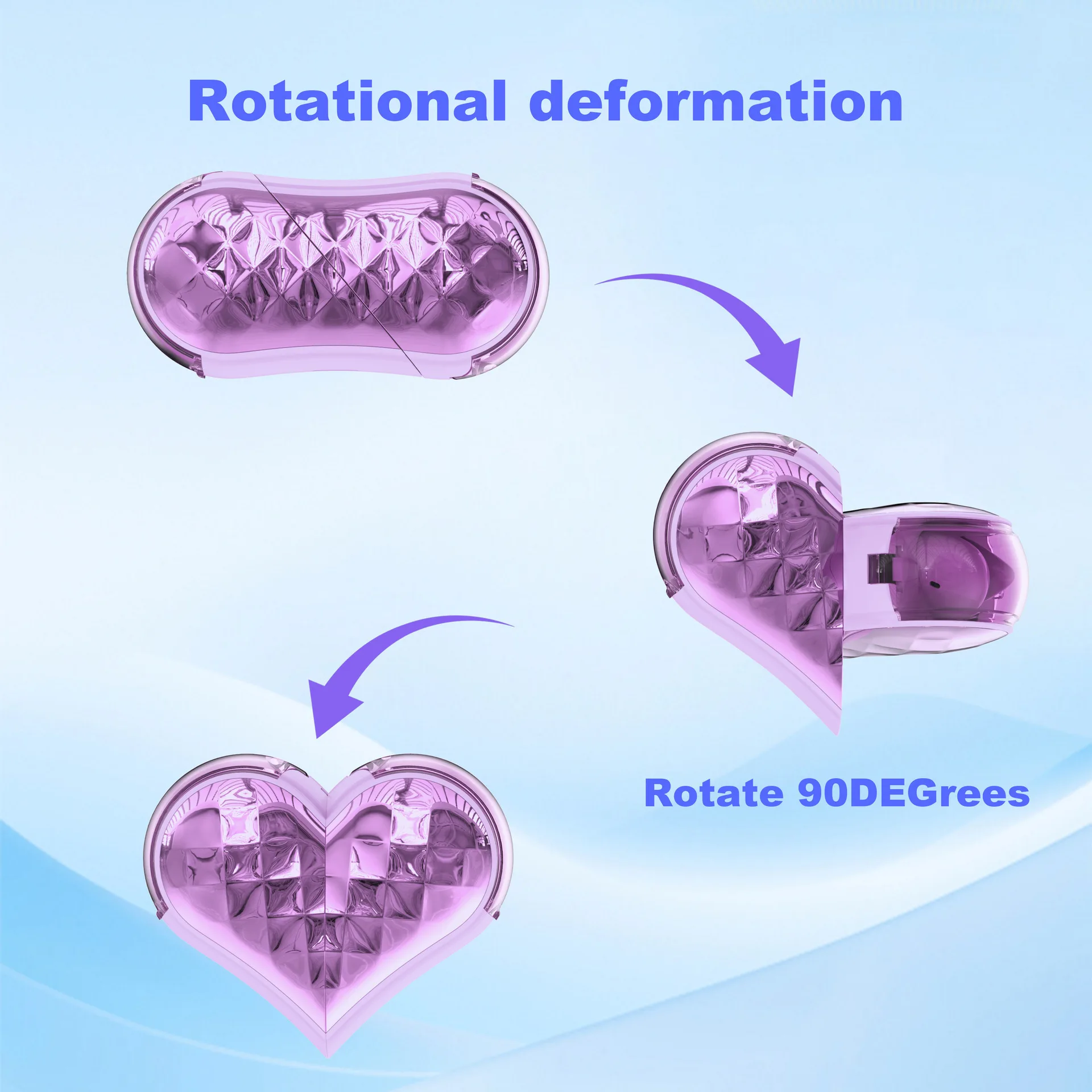 2-in-1 Cute Heart-Shaped Transforming Rotating Wireless Bluetooth5.3 Earphones ENC Noise Reduction Earbuds For Girls Gift