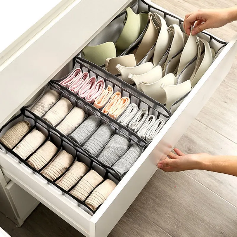 Folding Closet Organizer Panties And Socks Storage Boxes Wardrobe Clothes Underwear Organizer Drawers Clothes Separator Boxes