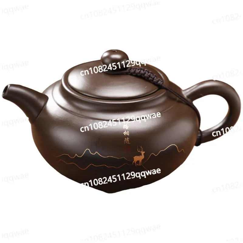 1PC 430ml authentic Yixing purple clay teapot Handmade Beauty teapot Custom filter tea infuser Chinese tea ceremony accessories