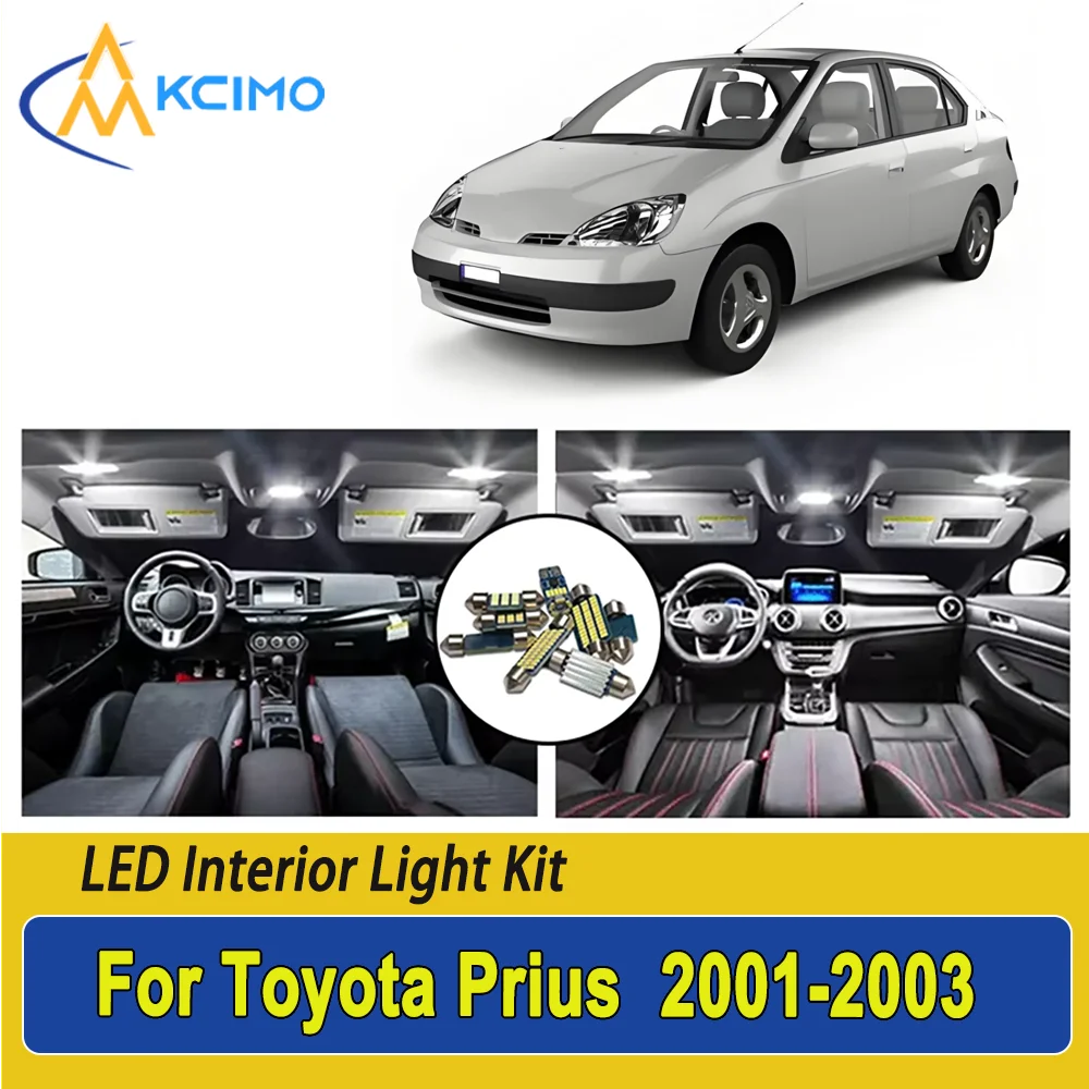 

Новая лампочка для Toyota Prius (2001-2003) Премиум Яркий светодиодный внутренний купол Карта багажника Комплект автомобильных светодиодных ламп Canbus Автомобильный светодиодный светильник
