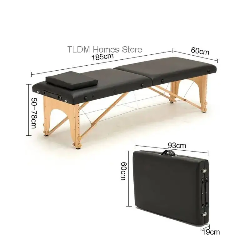 Height Adjustable Massage Beds Folding Reinforcement Massage Bed Portable Home Beauty Beds Examination Bed