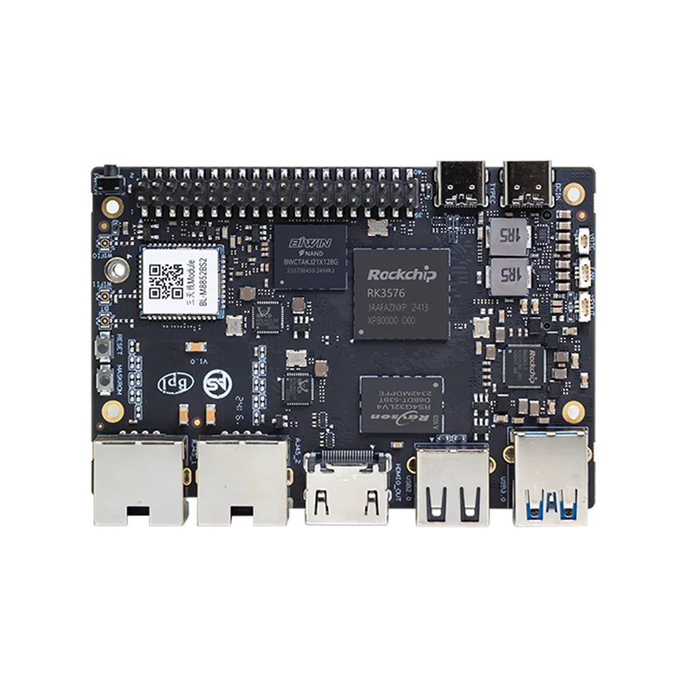 TopEsBanana Pi BPI-M5 Pro Rockchip RK3576 4GB LPDDR4 64GB EMMC ARM Mali G52 MC3 GPU 6 TOPs SBC Development Board