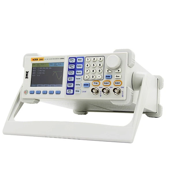 VICTOR 2003A 25MHz DDS 3.5-inch Signal Function Generator Two-Channel Arbitrary Waveform Generator Frequency 13 bits