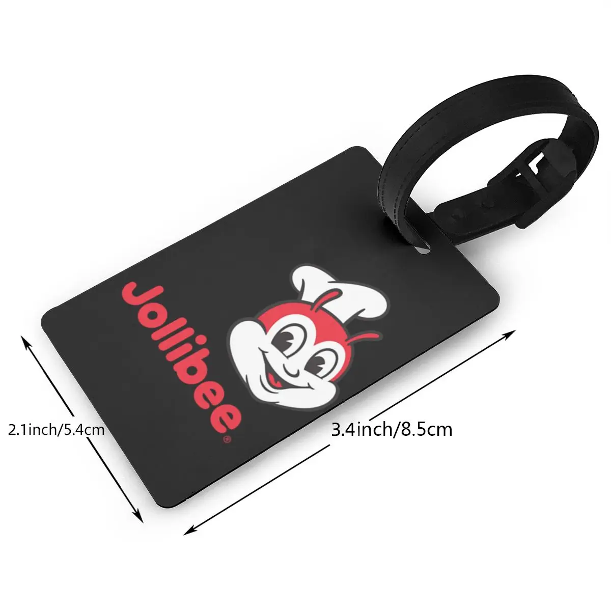 Jollibee แท็กกระเป๋าเดินทางกระเป๋าเดินทางอุปกรณ์เสริม PVC แฟชั่น Baggage Boarding Tag แบบพกพาผู้ถือป้าย ID ชื่อที่อยู่