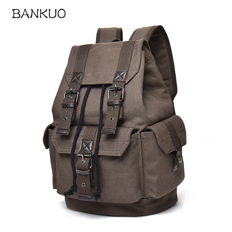 Large-capacity backpacks drawstrings backpack college students backpack retro-style backpacks canvas backpacks