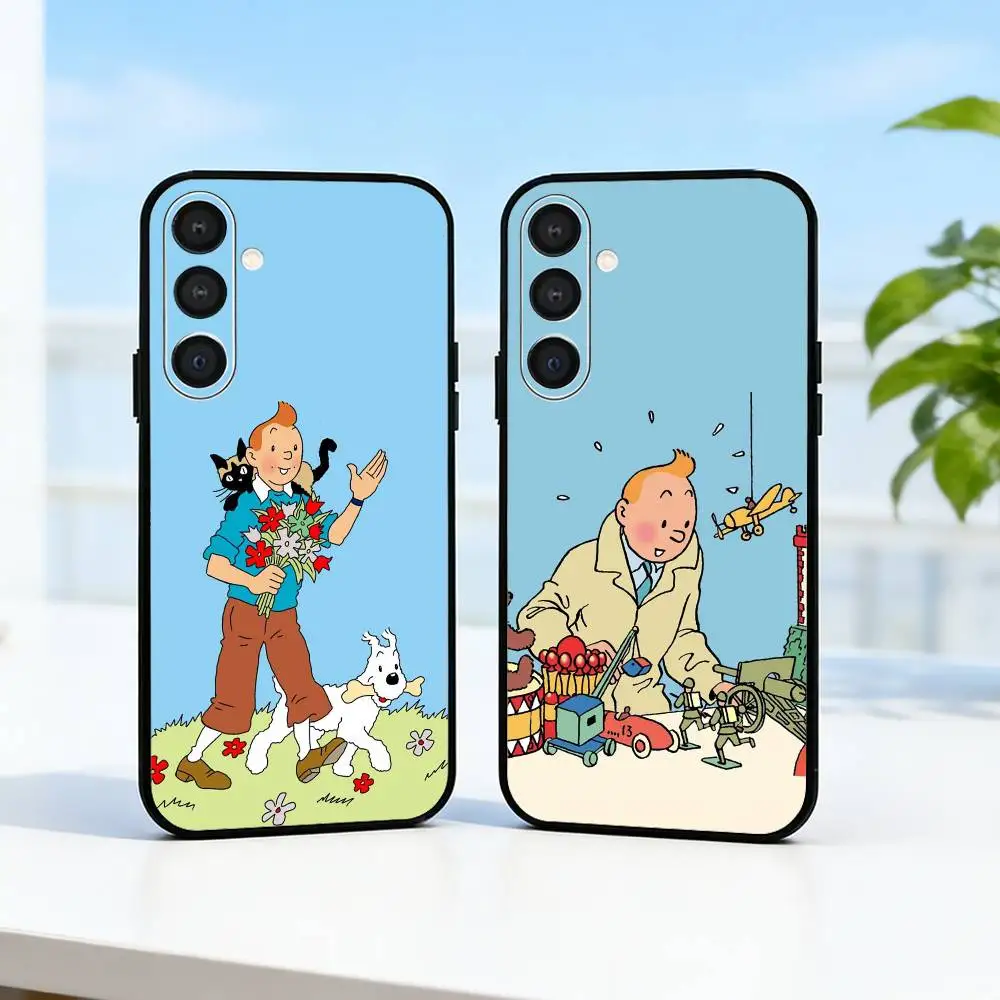 Dog The A-Adventures of T-Tintin  Phone Case For Samsung  A73,72,71,53,52,51,22,91,80, Soft Black Cover