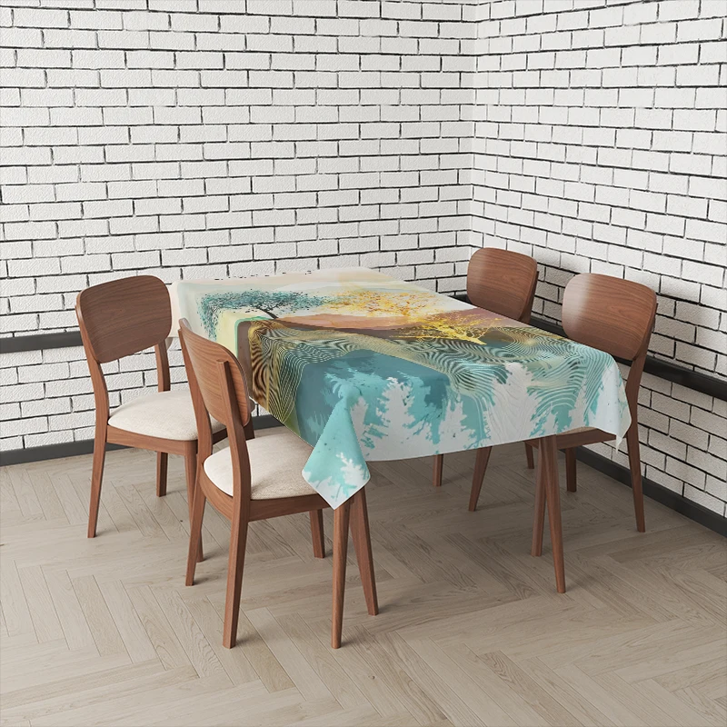 Home tablecloths for dining table decoration Natural and Animal Styles rectangular table accessories cloth Anti-stain tablecloth