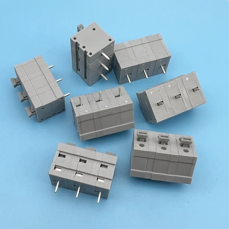 100PIN Grey FS1.5 KF211V PCB SPRING TERMINAL BLOCKS DG211V 7.5mm  screwless connector 2 3 4 5 6p