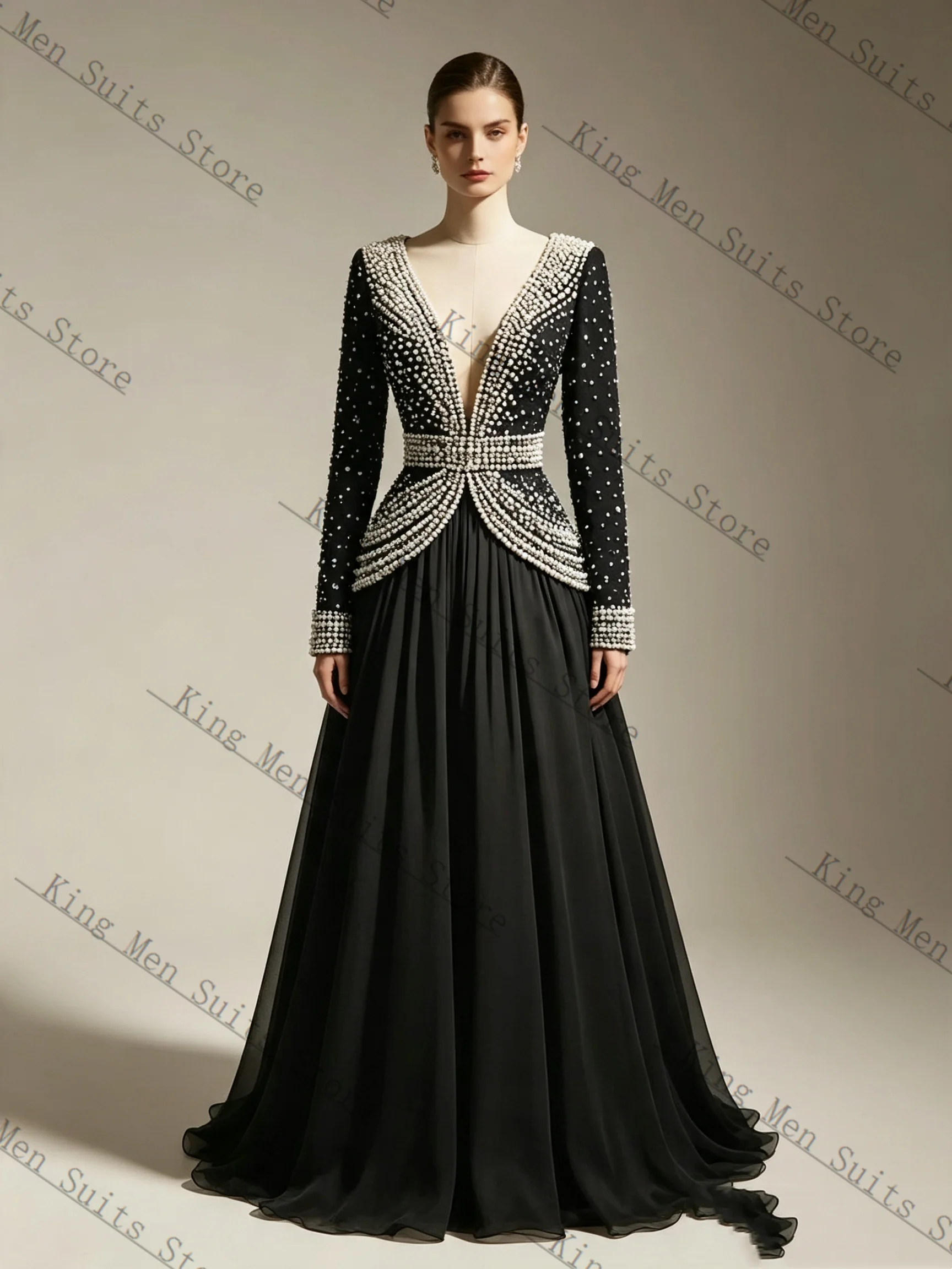 Crystals Black Women Suits Set - đánh giá và giá Women Luxury Formal Wear