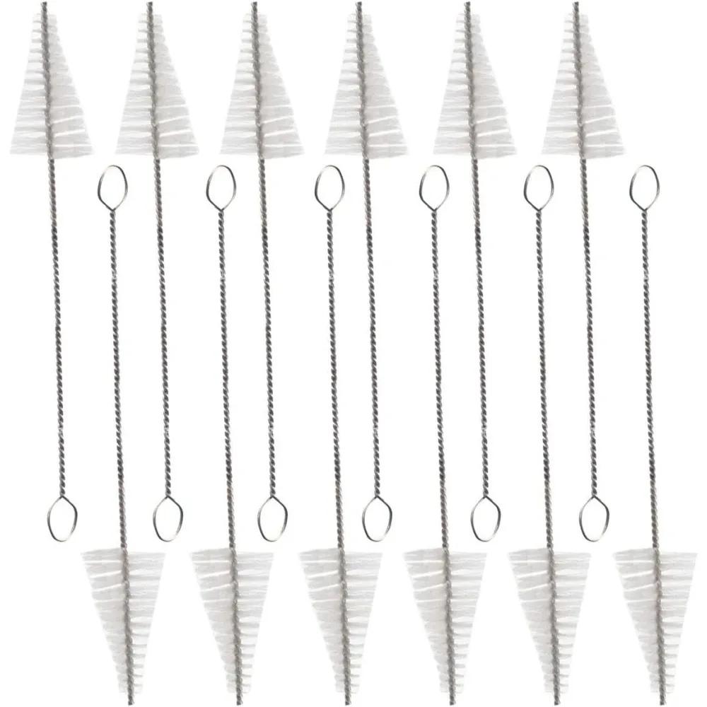 

12Pcs Triangle Nylon Cake Decorating Tips Brushes Professional Cake Decorating Mouth Icing Dispensers Tips Cleaning Brushes Tube