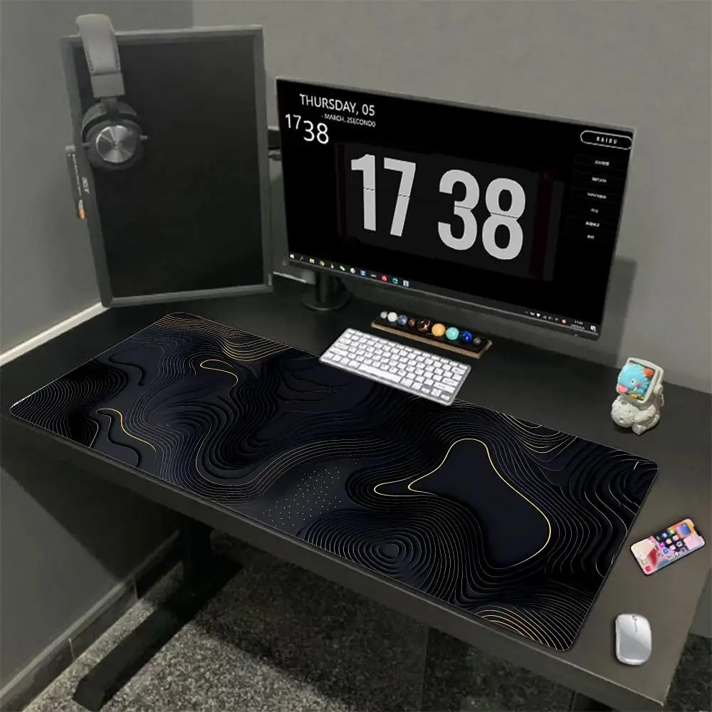 

Oversized personalized gaming computer keyboard pad for office use with locked edge mouse pad