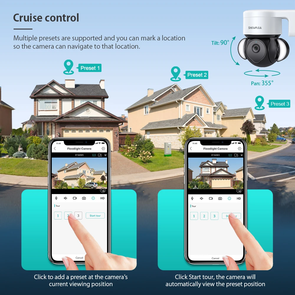 SHIWOJIA 4K 8MP Wifi PTZ IP Camera Tuya Smart Auto Tracking Outdoor Surveillance Human Wireless Security Protection CCTV Camera