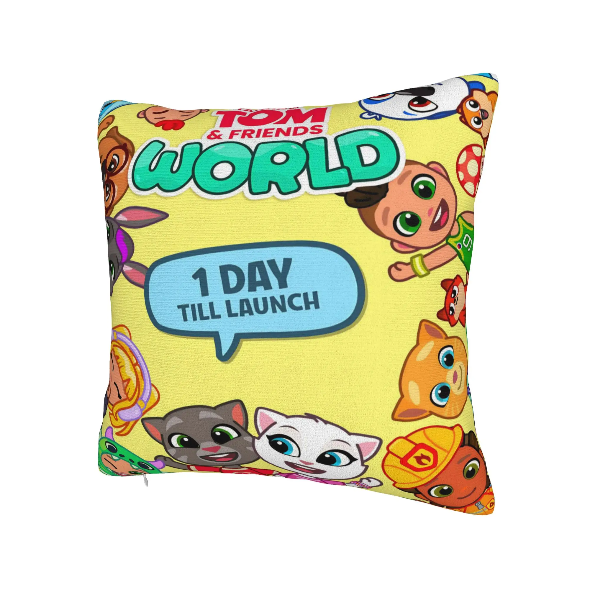 T-Talking T-Tom And F-Friends Pillowcase Merch Printed Cushion Cover Decoration  Throw Pillow Case Cover Home Multi-Size