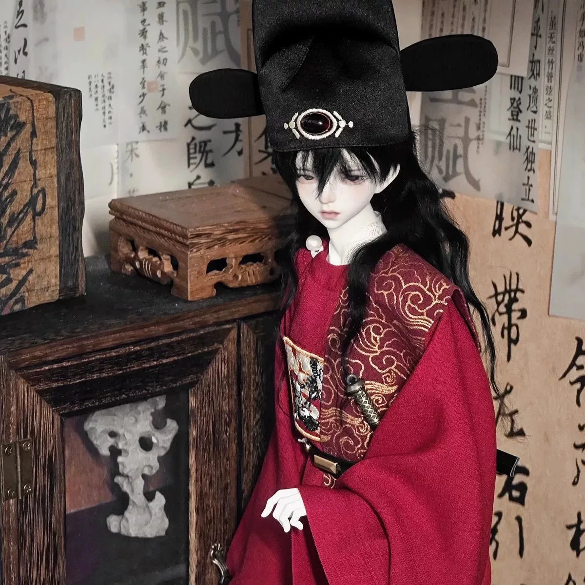 Roupas de boneca BJD adequadas para tamanho 1/4 CD2 estilo antigo Hanfu terno acessórios de boneca (3 pontos)