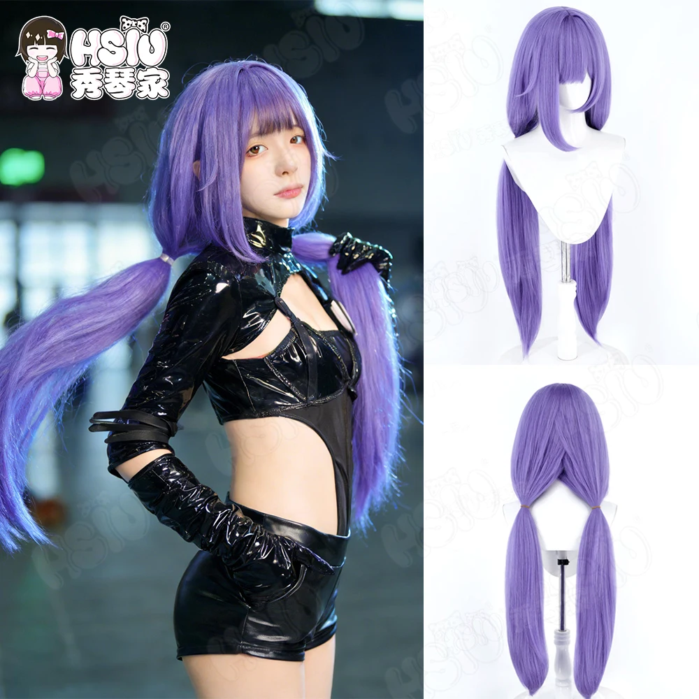 

Синтетический парик для косплея Могадора, фиолетовый, 95 см, с шапочкой для парика, по мотивам игры Azur Lane MNF.