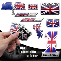 Car Styling 3D Aluminum England Logo Flag Sticker Emblem Decoration Accessories For Mitsubishi Lancer 9 Outlander L200 RALLIART