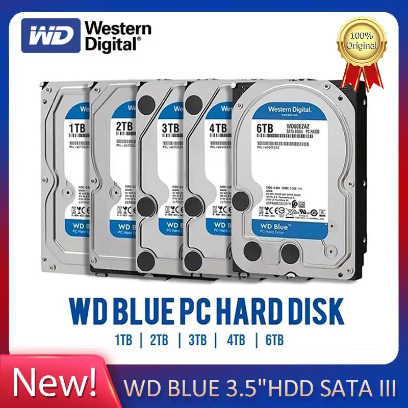 Go! Western Digital WD BLUE 4TB 6TB 3.5