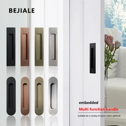 Push and Pull Folding Door Handle Move Door Handle Recessed Kitchen Invisible Double-sided American Drawer Closet Door Latch
