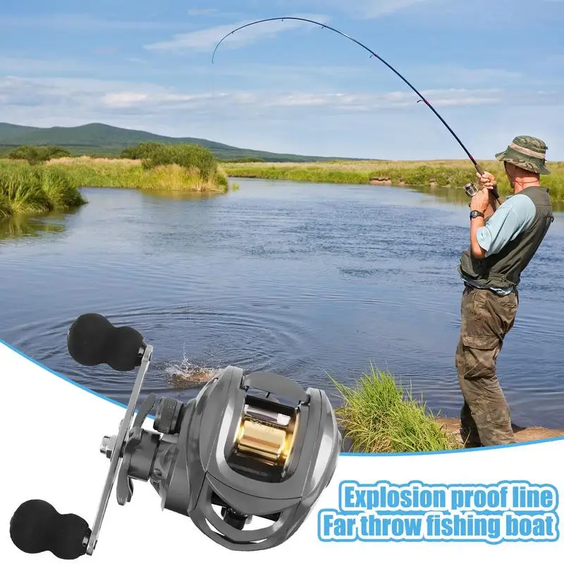 Fishing Pole Combo Fishing Rod Reel Combos Lures Set Spin Reels Carbon Fiber 7.2 1 Ratio Smooth Fishing Reel For Starters Travel