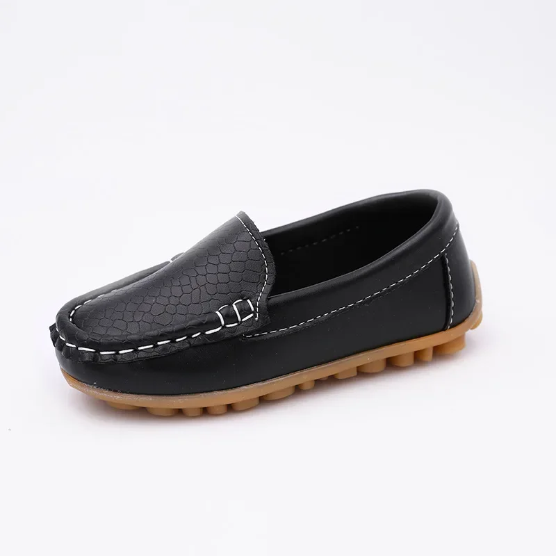 Sapatos infantis casuais de couro PU, sapatos macios e confortáveis, sapatos infantis, estilos coreanos, cor, meninos, meninas