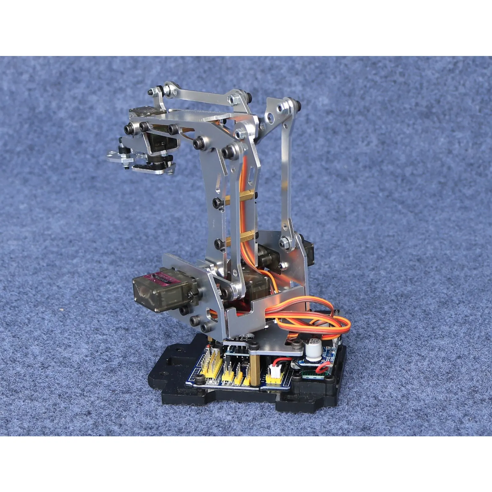24F Metal 4 Servo Mechanical Arm Aluminum Alloy Bracket Clamper Robot Arm for DIY