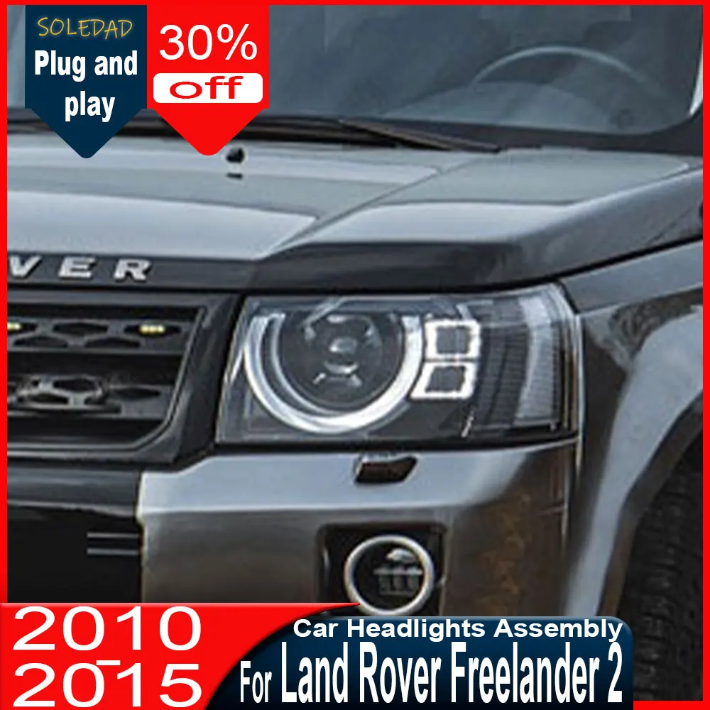 

Светодиодные фары для Land Rover Freelander 2 2010-2015 гг., комплект светодиодных передних фар, аксессуары для автомобилей