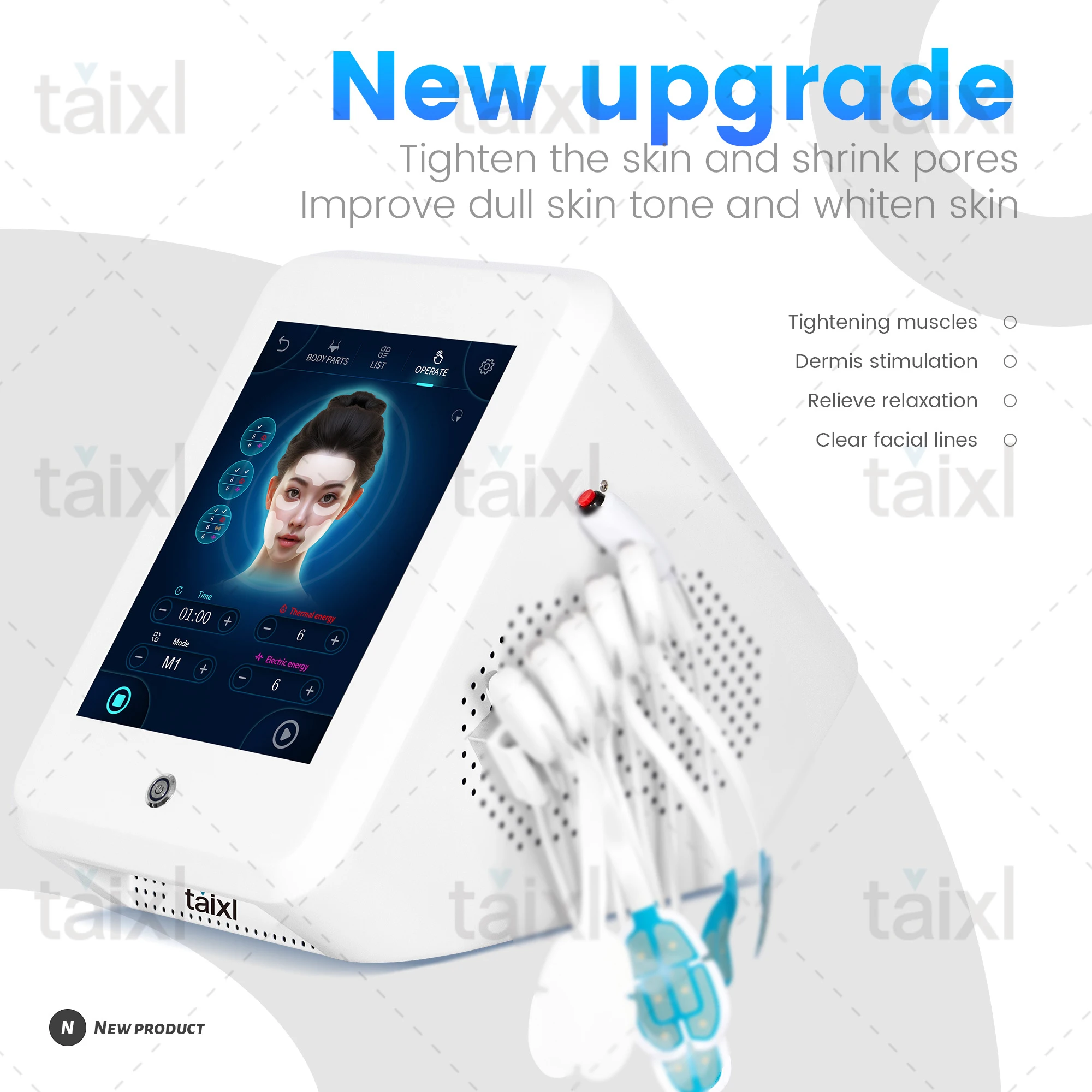 EMS RF しわ除去皮膚再生ニードルフリーフェイスビューティー機器スパフェイスリフティング引き締めマシン