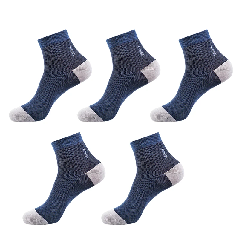 5 Pairs High Quality Summer Men's Mid Tube Socks Summer Mesh Cotton Deodorant Comfortable Sports Basketball Breathable Socks