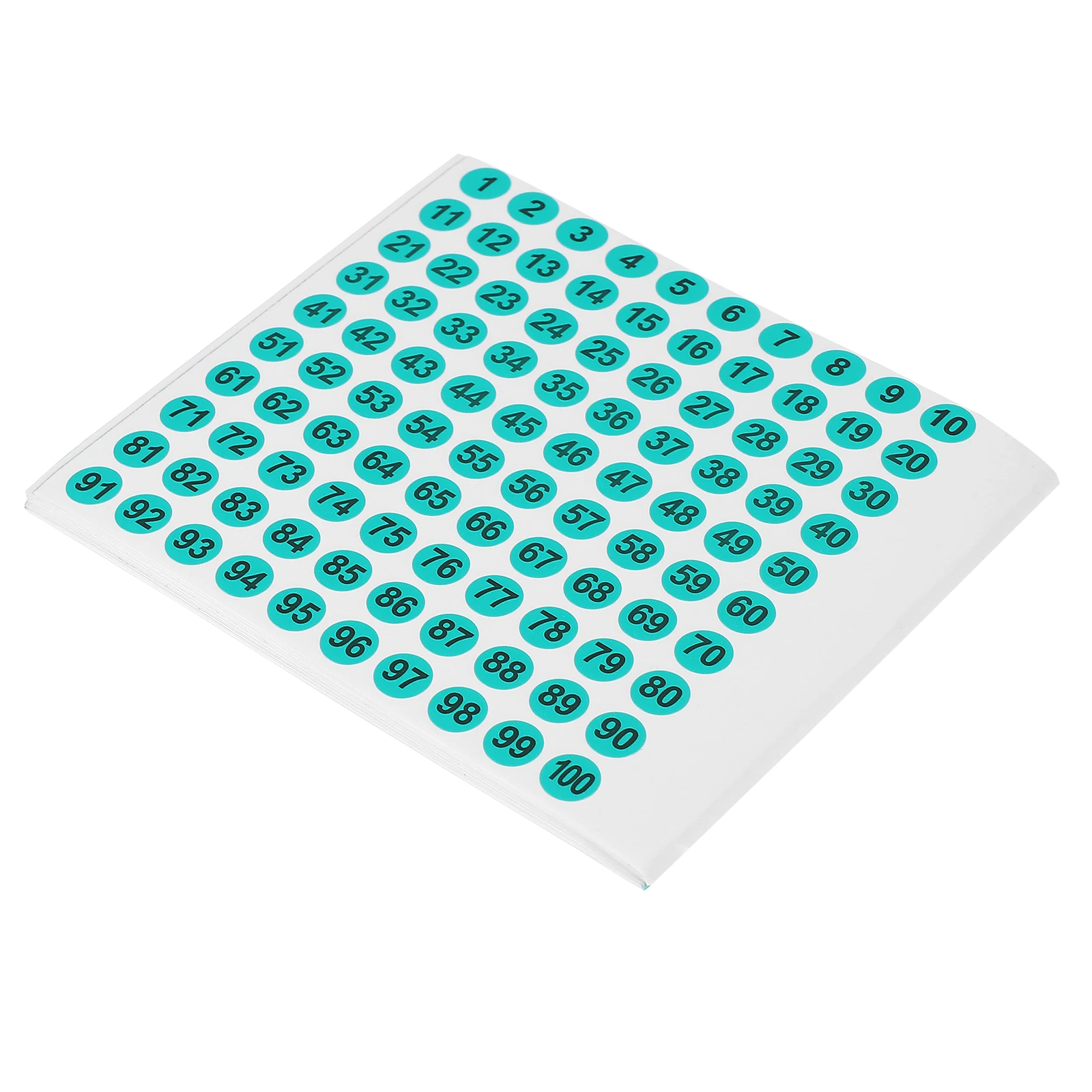 

100pcs Pvc Self-Adhesive Number Stickers Clear Labels For Diy Craft Gift Wrap Storage Organization Room Outdoor Use