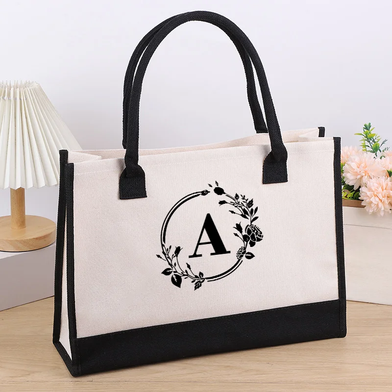 

Letter hot stamping letter printed women's handbag with large capacity waterproof leisure commuting bag combination set inside