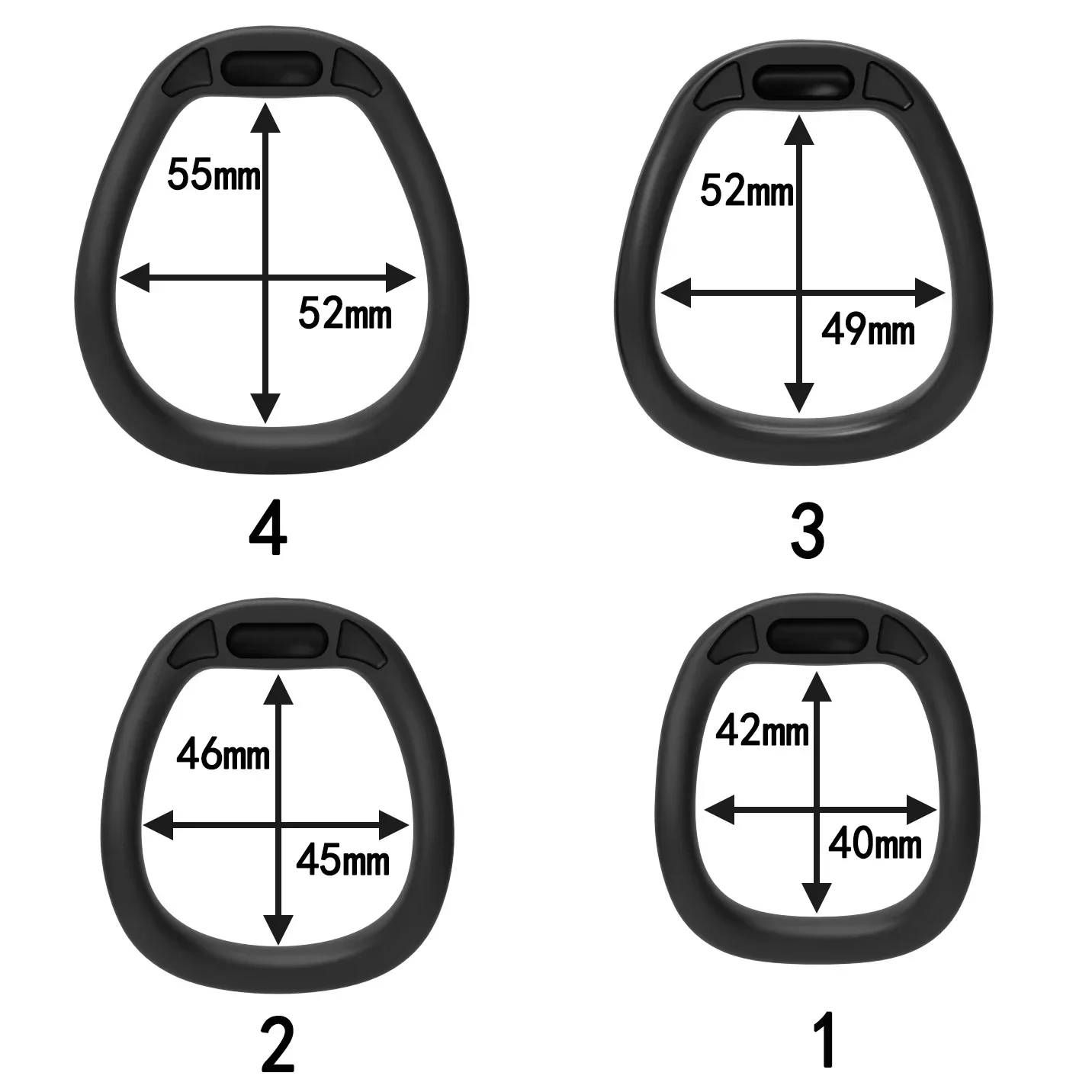 New 2.0 Arc Ring Chastity Cage Mirror Crafted 4 Size Rings Bondage Cock Cage Discreet Penis Locks Adult Sex Toys For Men Gay 18+ view 6