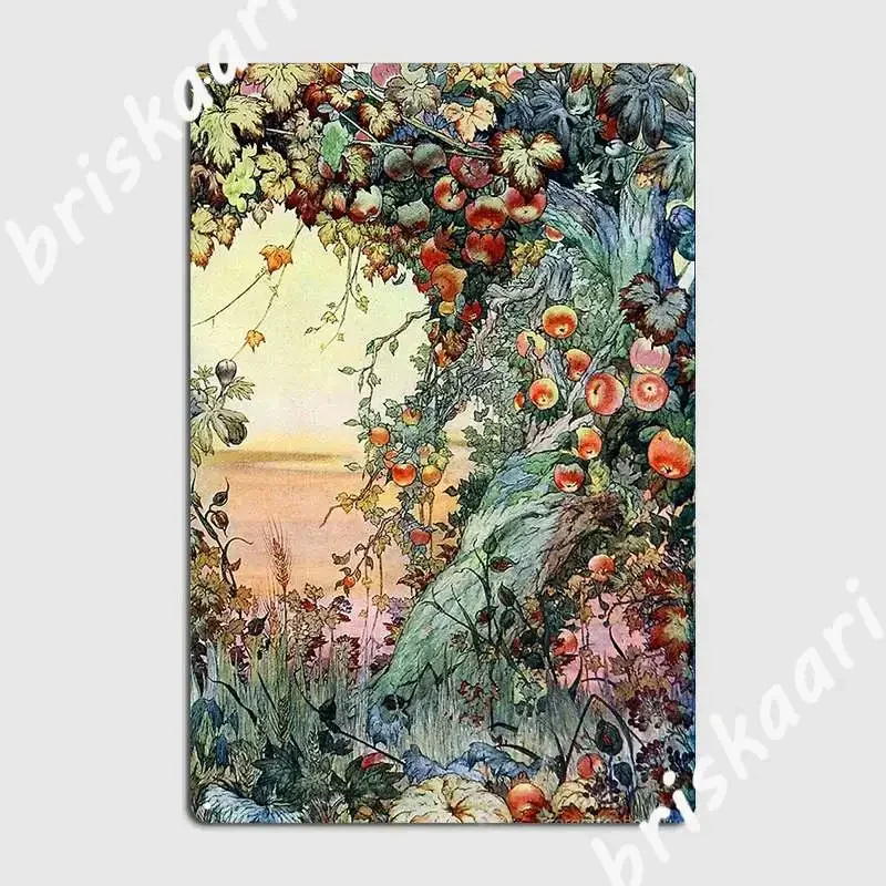 فواكه الأرض إدوارد جي ديتمولد لوحة معدنية ملصق جدار اللوحة حانة المرآب خمر تين تسجيل ملصق #1