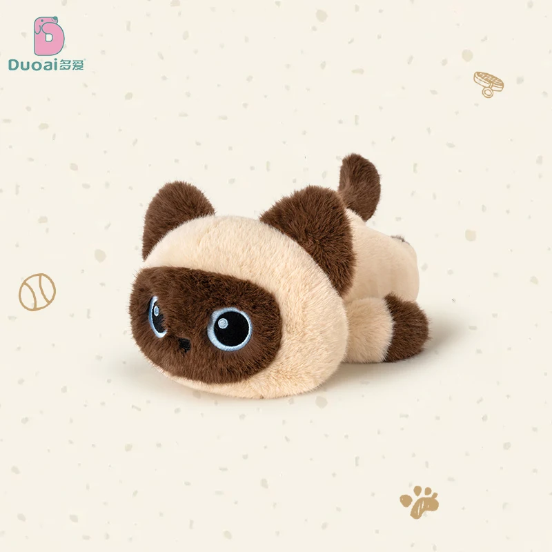 Cute Pet Cat Plush Toy Black Cat,Siamese Kitten,Calico Cat Plush Doll Cat Pendant Key Chain Stuffed Toy Kid Birthyday Gift