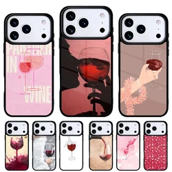 Funda vino tinto iPhone 17/16/15/14/13/12/11 Pro – Diseño copa