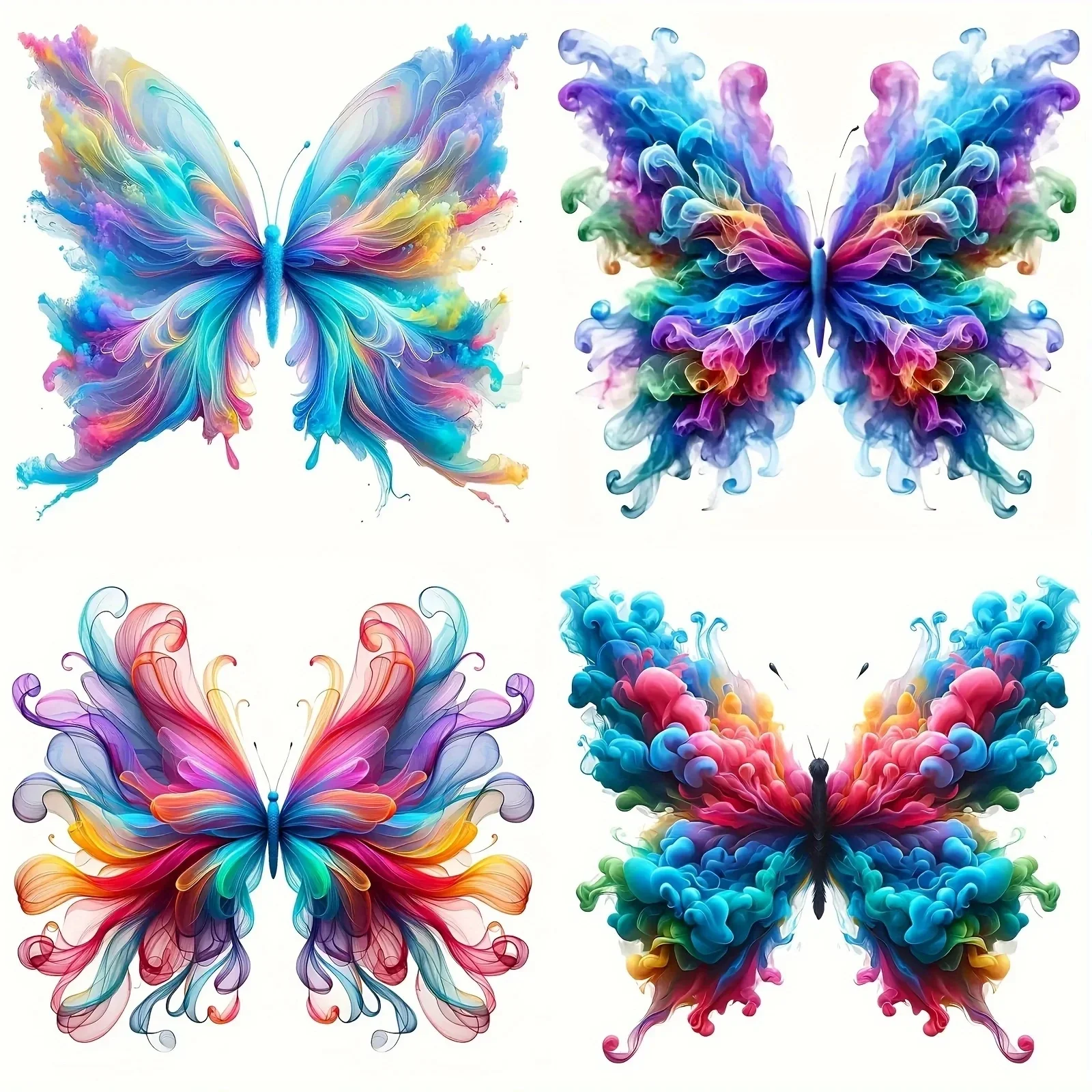 

Colorful Butterflies Motorcycle Vinyl Decals Waterproof Stickers for Helmet Fuel Tank Laptop Phone Suitcase DIY