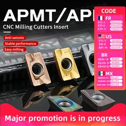 APMT/APKT1135 1604 1605 KT9125 H01 YZ735 YZ7800 high-quality carbide inserts APMT CNC lathe parts tool milling inserts CNC Tools