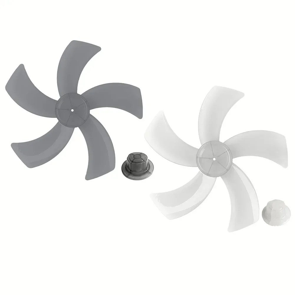 1 Pcs 18 Inch Household Plastic Fan Blade Five Leaves With Nut Cover For Pedestal Fan Table Fanner General Accessories