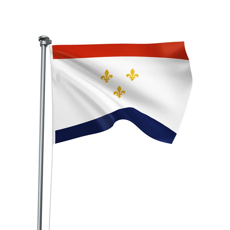 Gaslight Gatekeep Girlboss 5' x 3' New Orleans Louisiana Flag Banner Polyester with Brass Grommets 150cm x 90cm