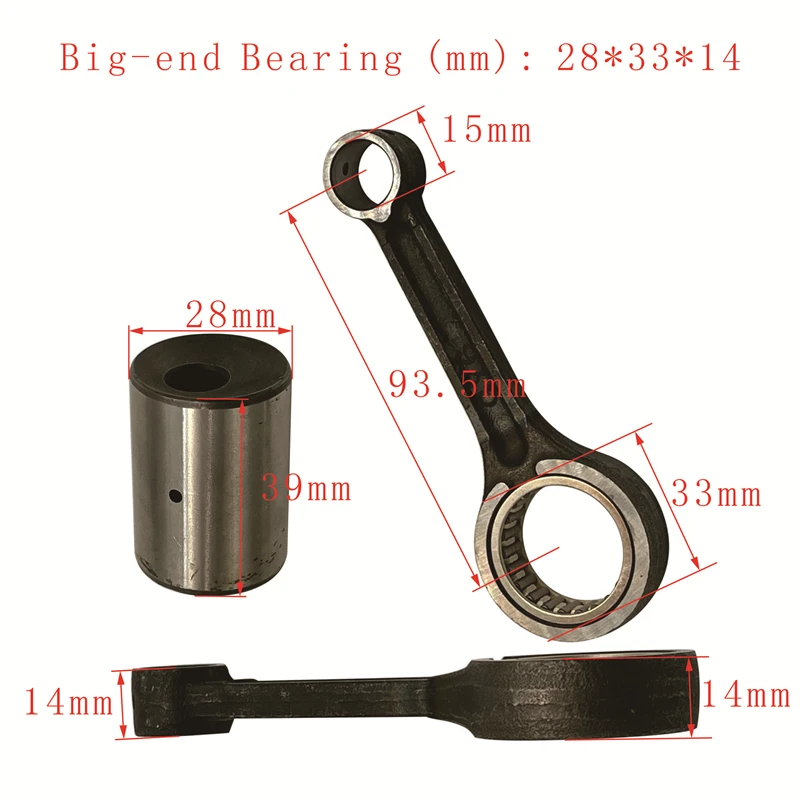 Motorcycle Conrod Crank Rod Parts Connecting Rods Kit For KYMCO GY125 GY6 GY 6 125