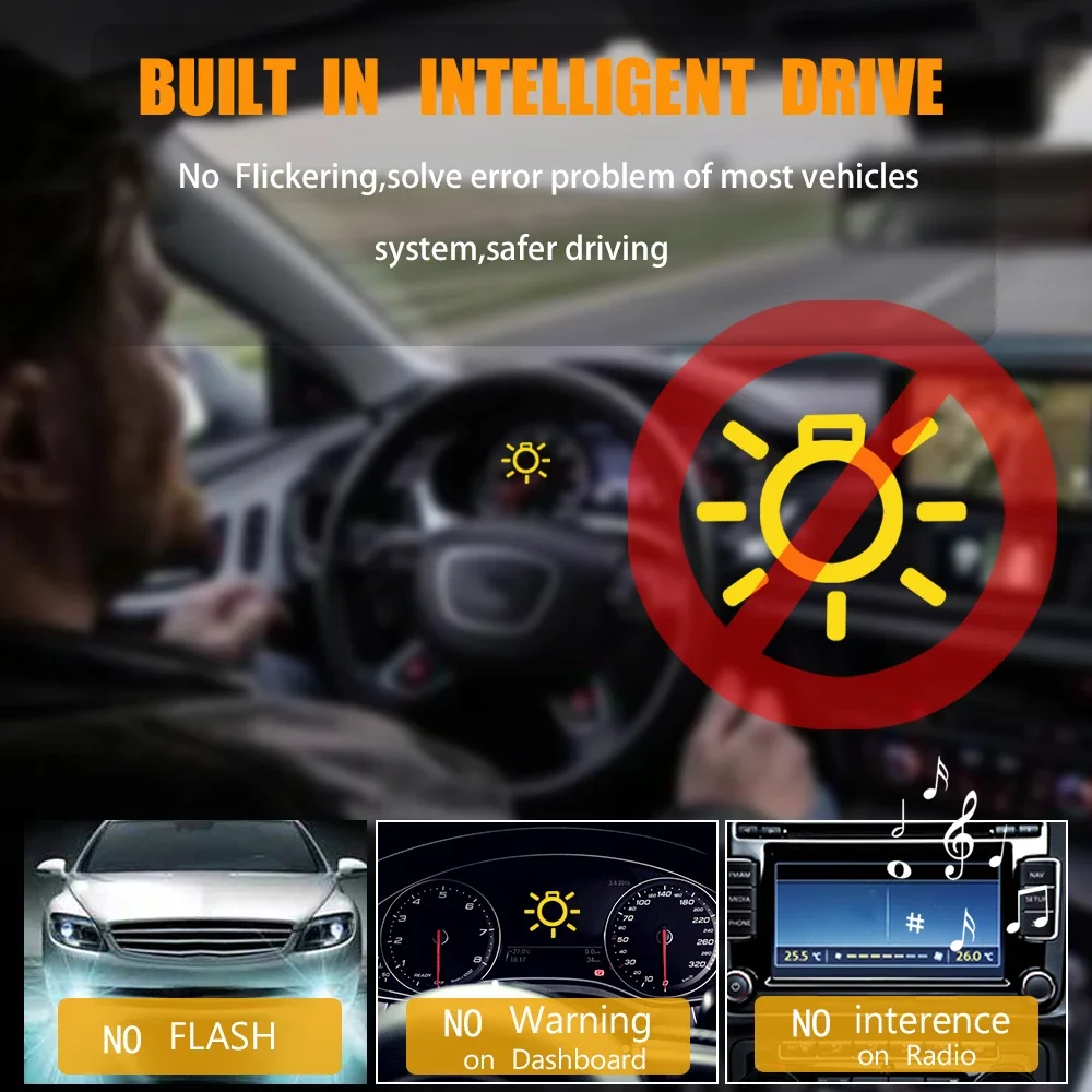 YHKOMS 80W 25000LM Canbus H4 H7 H1 LED Car Headlight H8 H9 H11 9005 9006 9012 ar Styling Auto Headlamp Fog Light Bulbs 12V