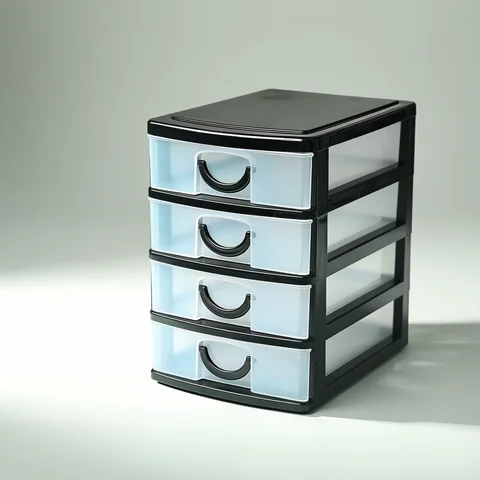 Drawer-Style Storage Box 4-Layer Drawer-Style Jewelry Storage Box, Rhinestone Storage Box, Transparent Earring Storage Box