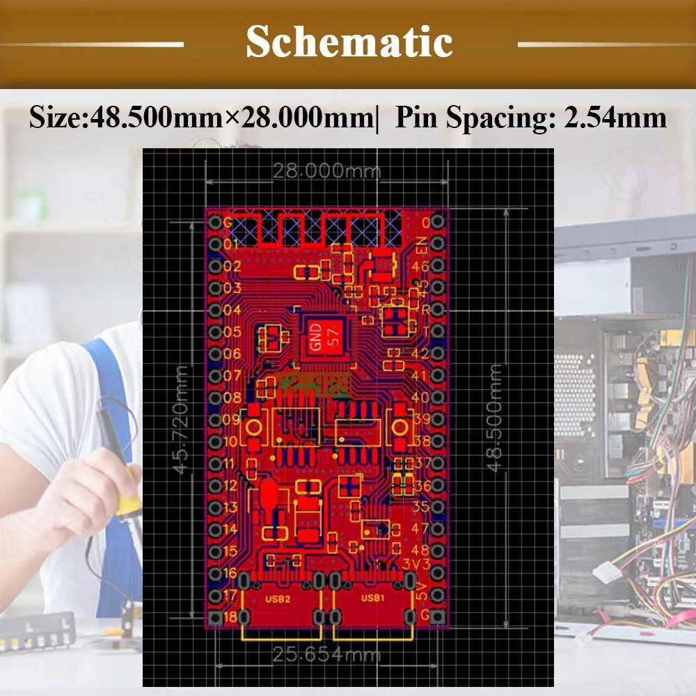 Imagem -06 - Placa de Desenvolvimento Esp32-s3 N16r8 bt Módulo Wifi 2.4g para Arduino Psram 8mb Flash 16mb Ws2812 Led Ch340 Tipo-c Esp32 s3 Novo