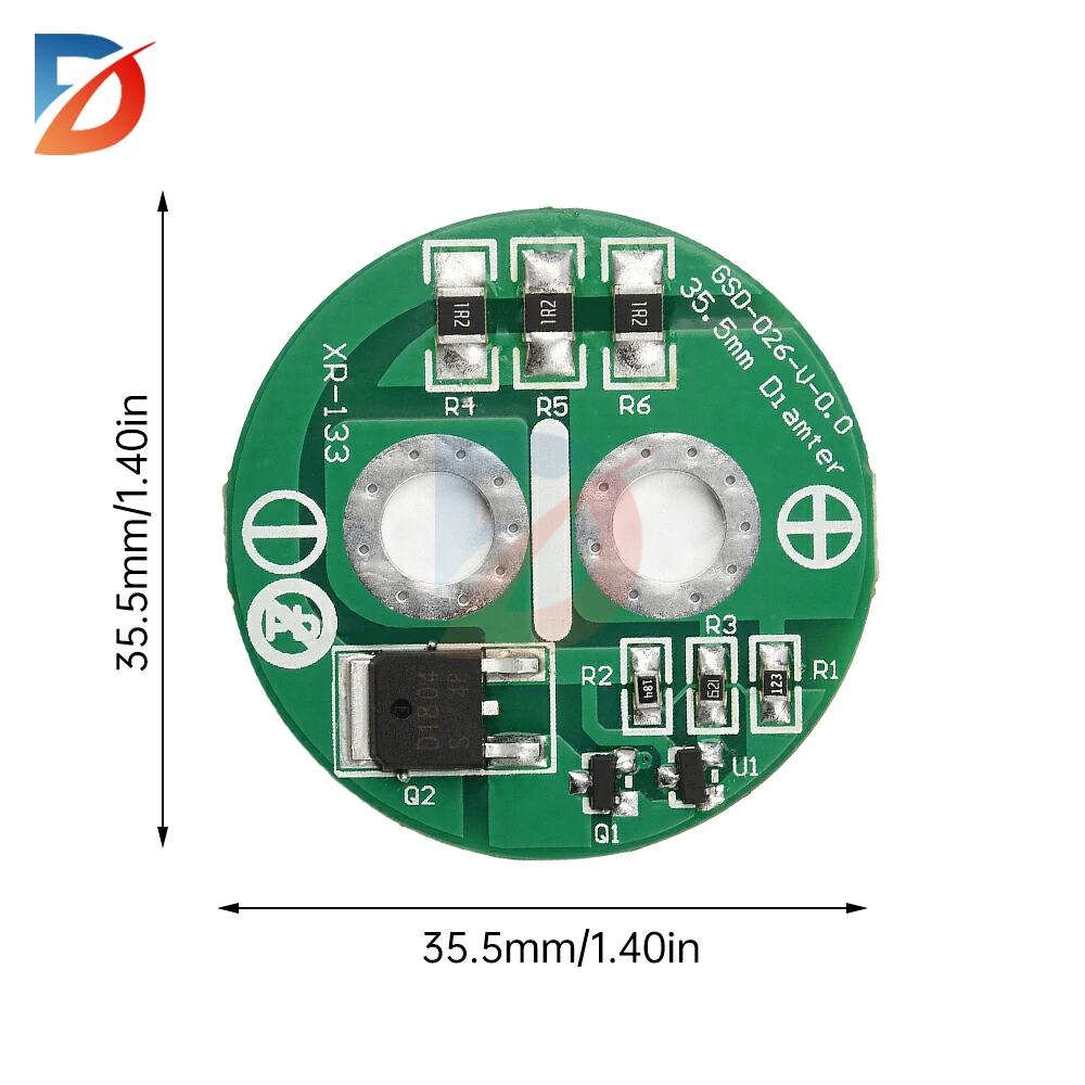 35mm 600-700F Protection Board Balance Board Voltage Limiting Circuit Board DC 2.5V Super Farad Capacitor Protection Board