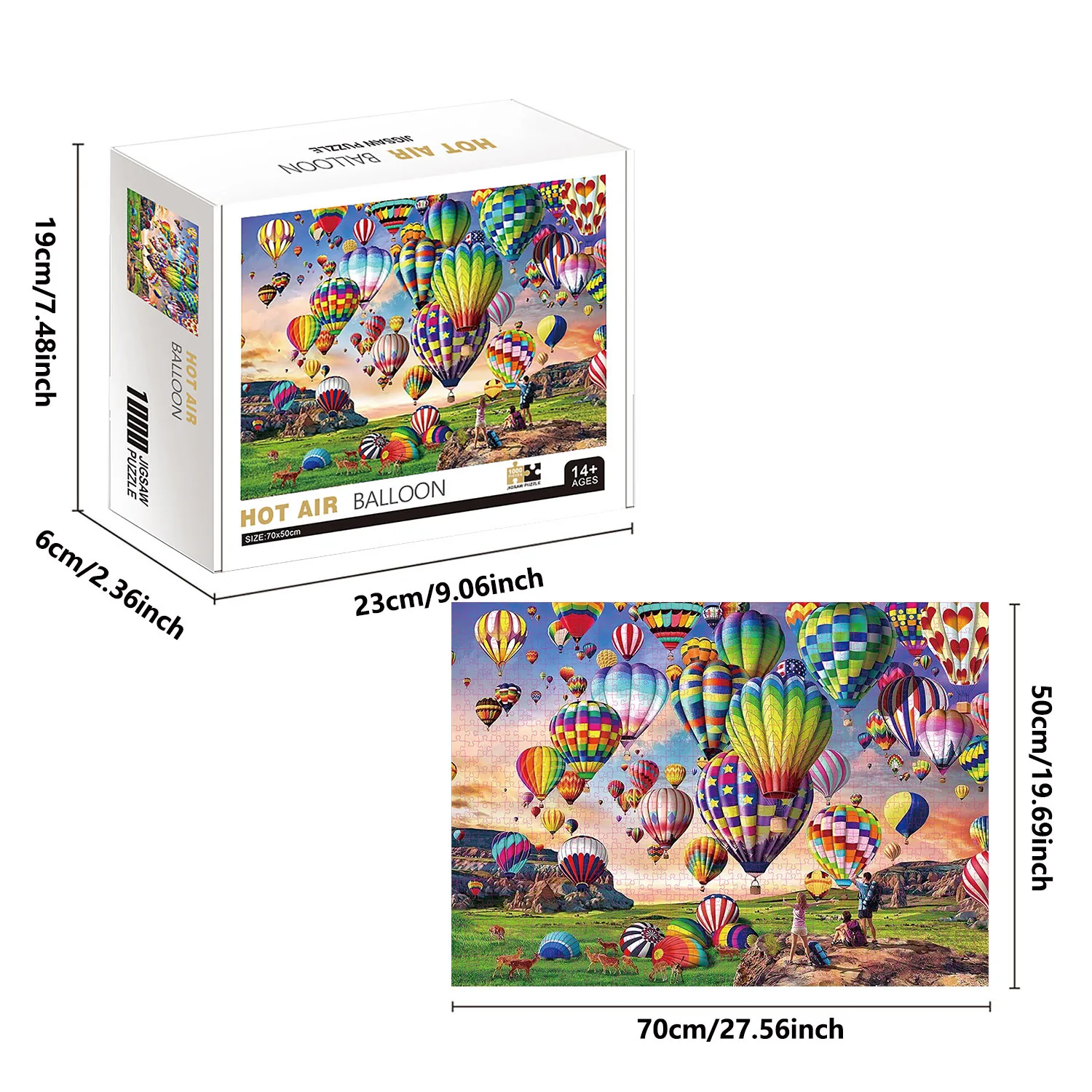 Quebra-cabeças de balão de ar quente para adultos, jogos de decoração, diversão familiar, quebra-cabeças, brinquedos educativos, 1000 pcs