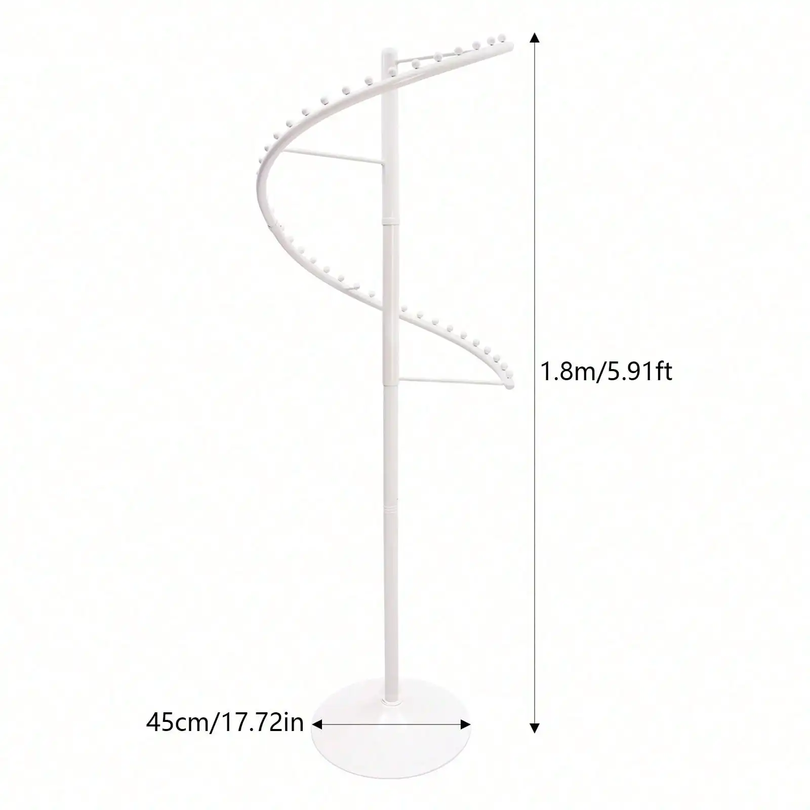 

Spiral Rotating Clothing Rack Heavy Duty Garment Rack Standing Metal Sturdy Freestanding Hanger For Bedroom Space Saving