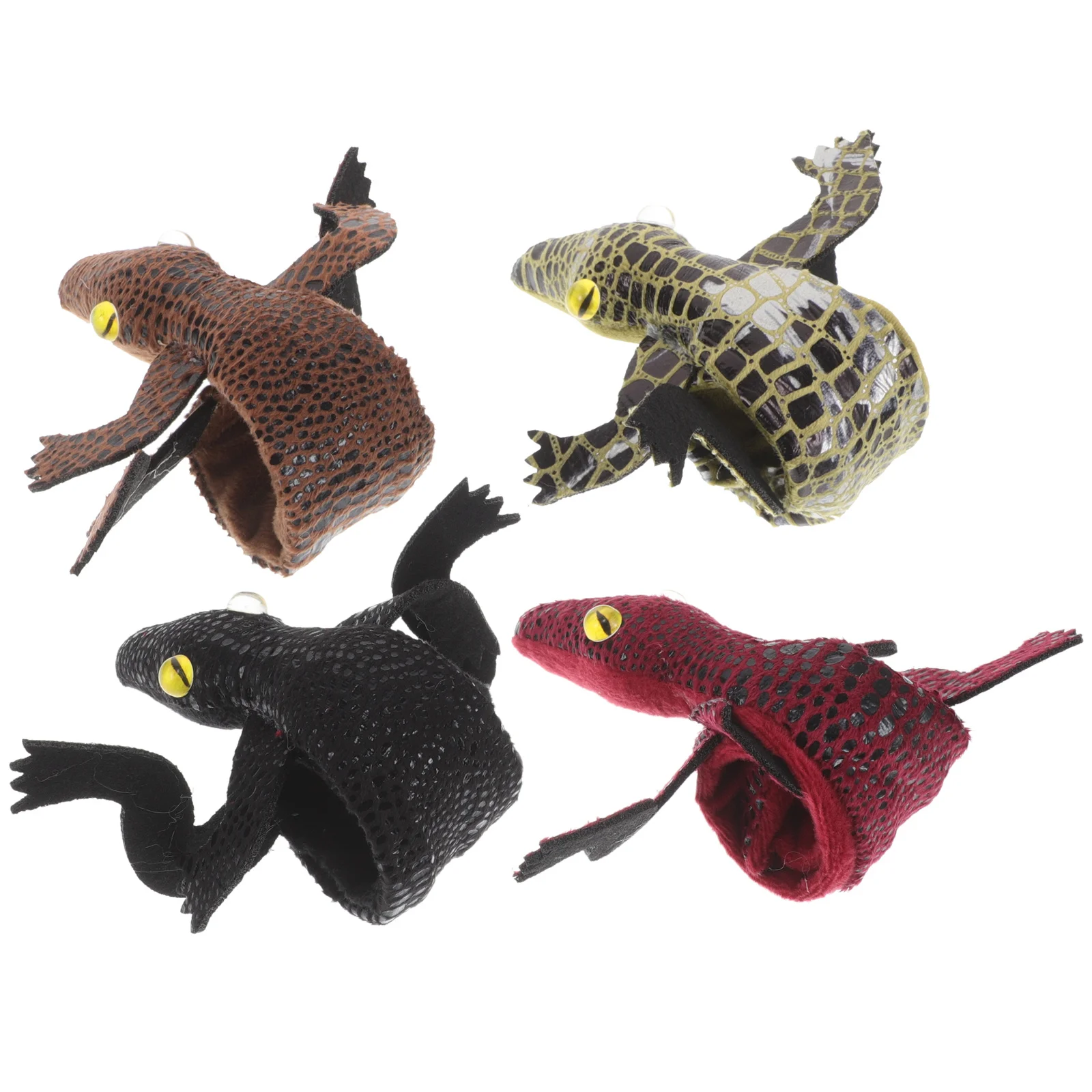 4Pcs Slap Bracelets Kids Adjustable Wristbands Realistic Style Halloween Jungle Party Favors Slap Bracelets