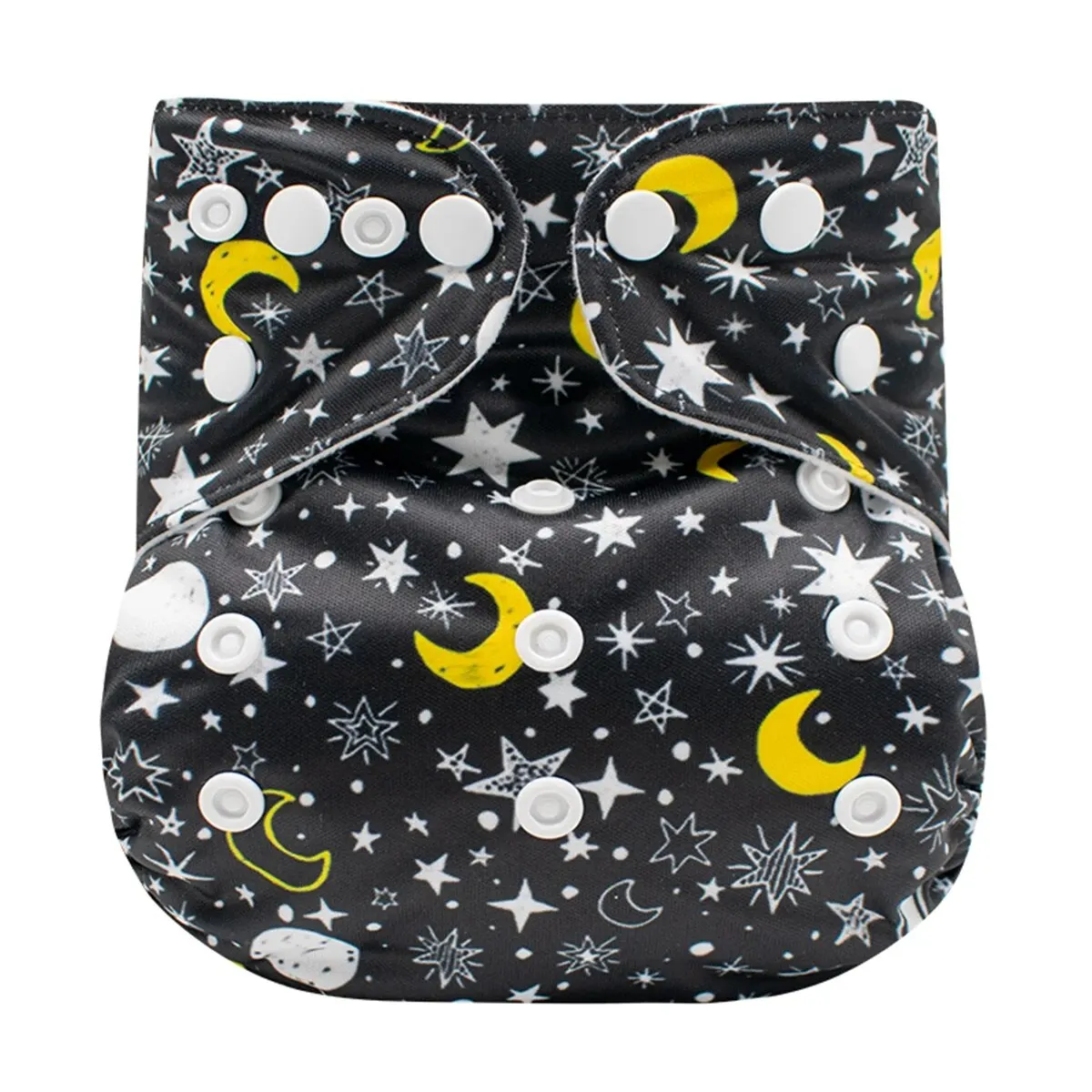 1PC New Desig Hot Sale OS Pocket Diaper Washable&Reusable Absorbent Ecological Diaper Cover Adjustable Baby Nappy Rocket Black