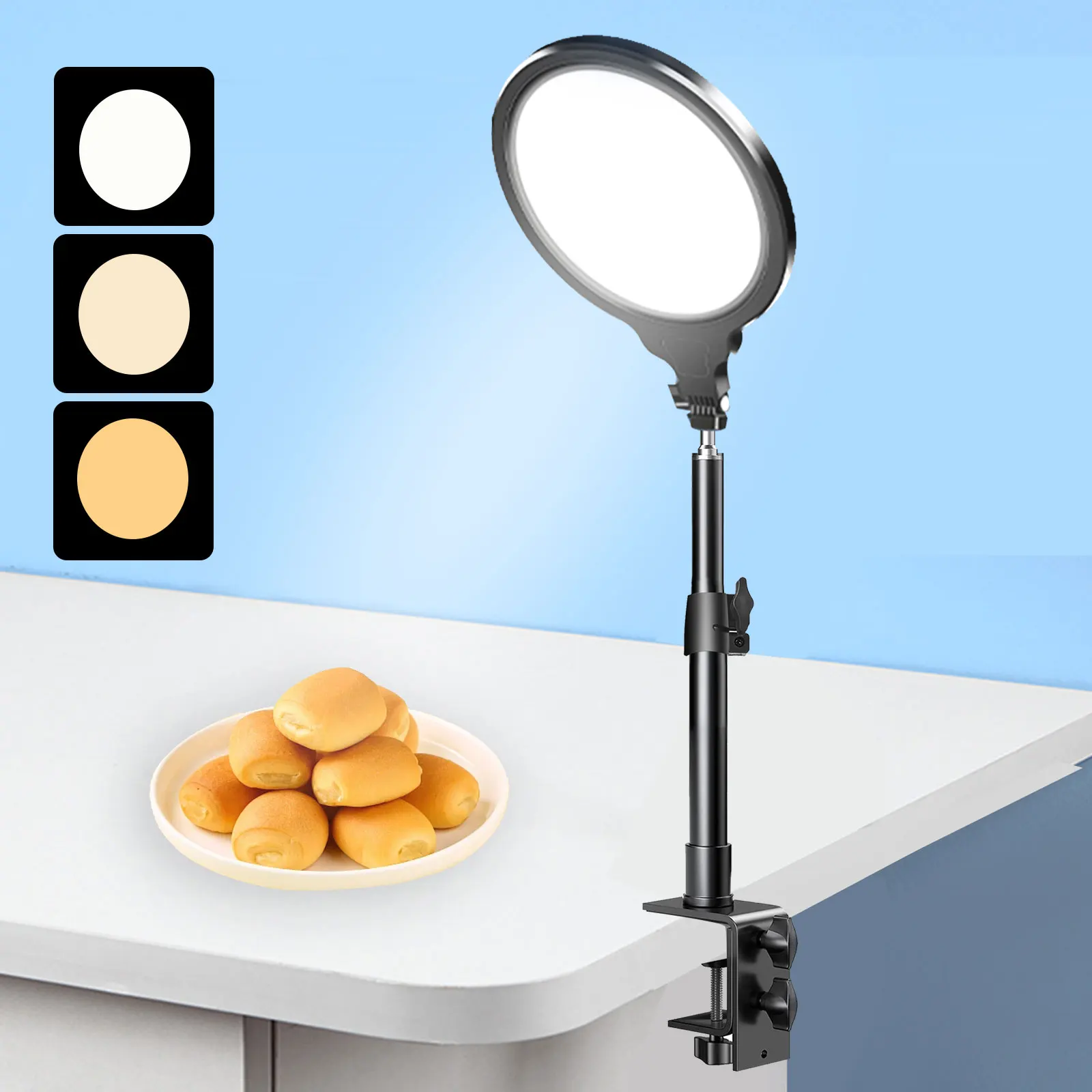 

10 Inch Full Screen LED Light with Desktop Stand, Aluminum Alloy, Sturdy and Durable, Real-time Streaming Photography Fill Light
