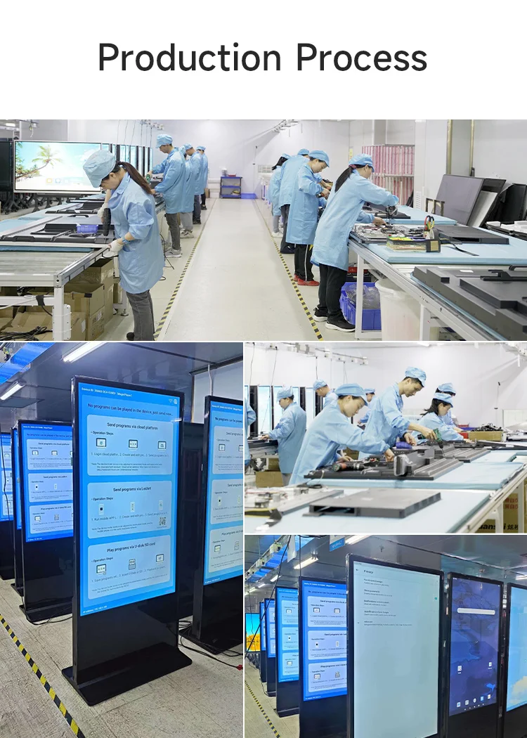 43-85Inch Floor Standing Digital Signage Kiosk 4k Display Wifi Lcd Floor Touch One Machine Android HD Display Screen
